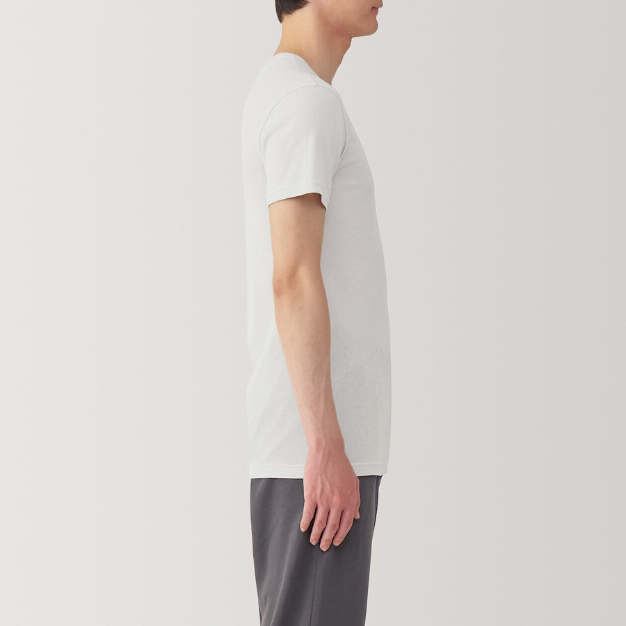 M's Moisture wicking cotton Crew neck S/S T-shirtWhiteXS