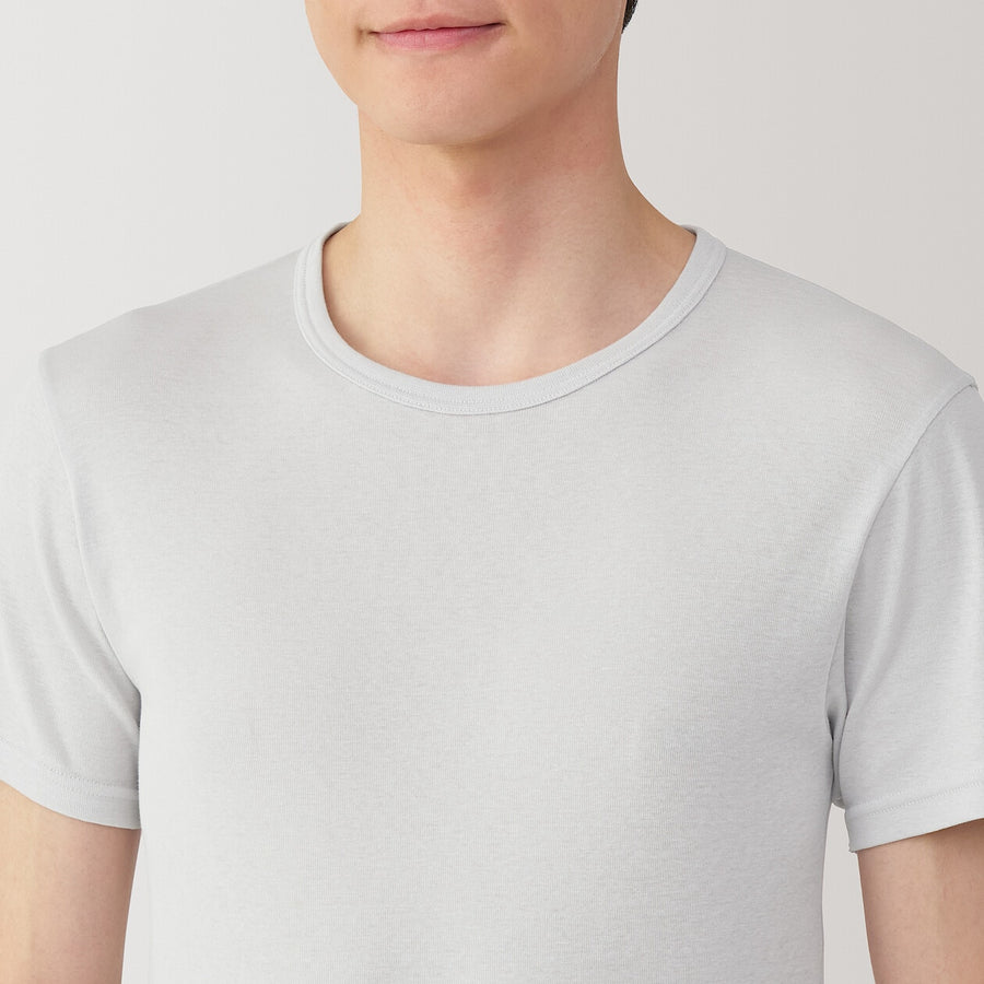 M's Moisture wicking cotton Crew neck S/S T-shirtWhiteXS