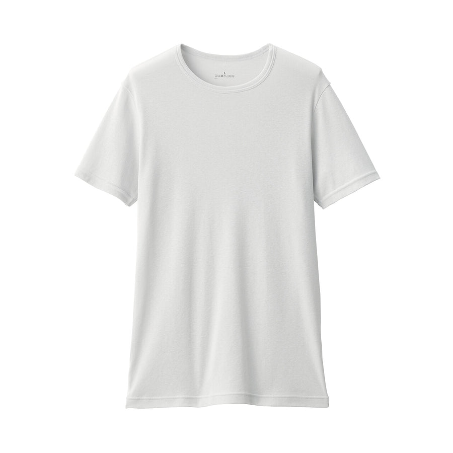 M's Moisture wicking cotton Crew neck S/S T-shirtWhiteXS