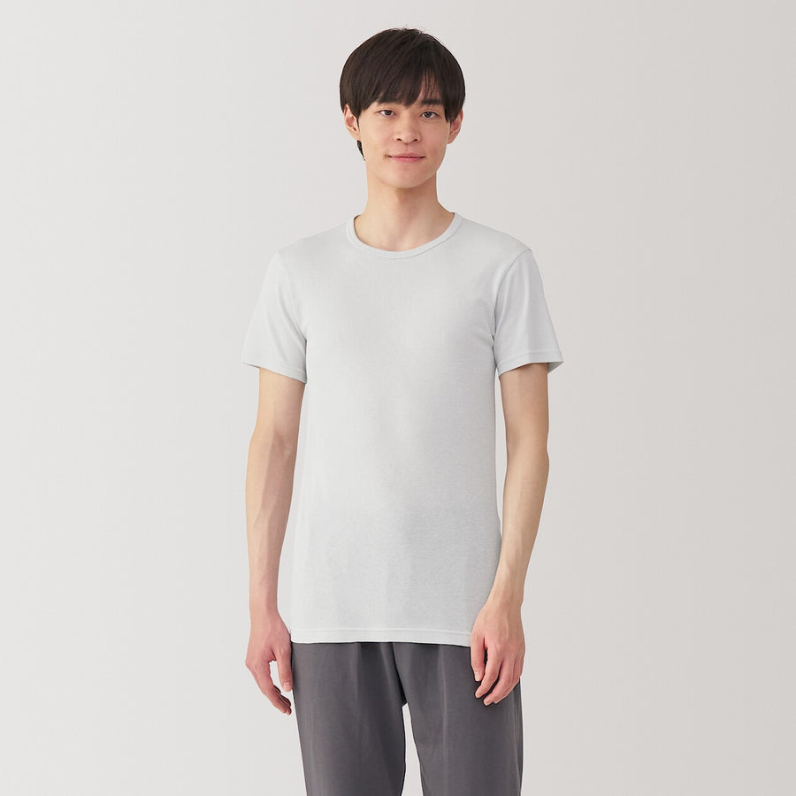 M's Moisture wicking cotton Crew neck S/S T-shirtWhiteXS