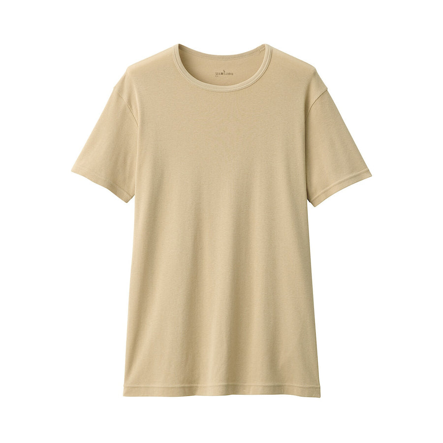M's Moisture wicking cotton Crew neck S/S T-shirtWhiteXS