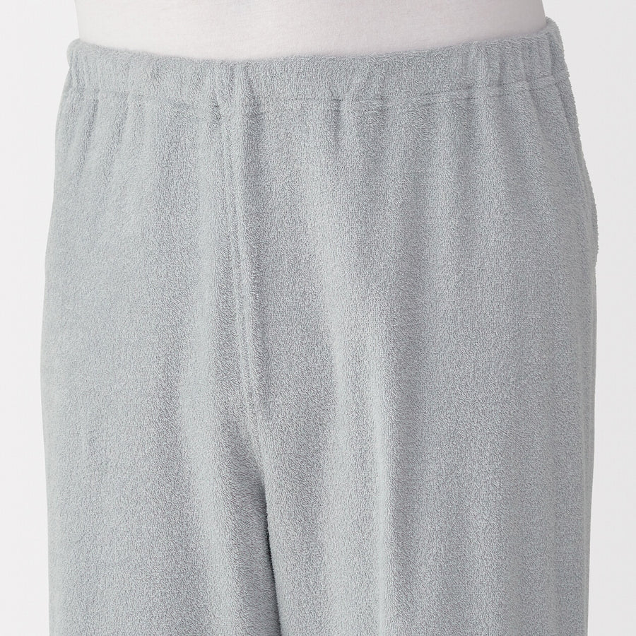 M's Wearable piled towel S/Slv pajamas Light greyXS