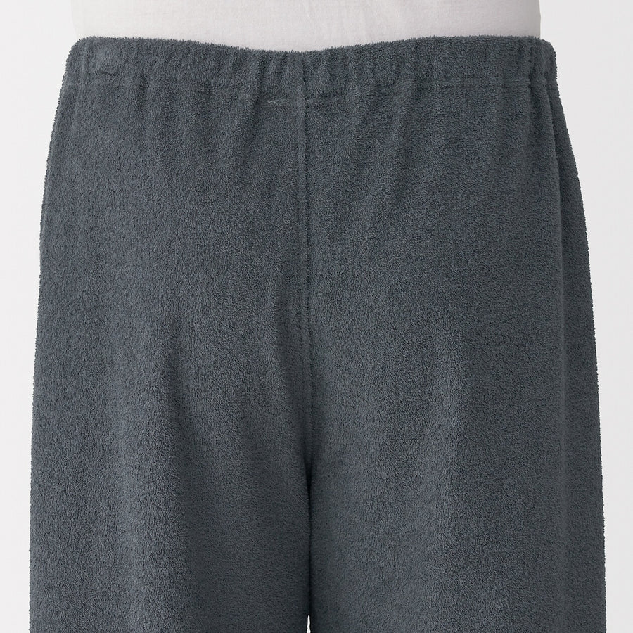 M's Wearable piled towel S/Slv pajamas Light greyXS
