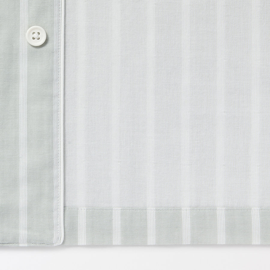 M's Side seamless Double gauze L/Slv pajamasM grey StripeXS