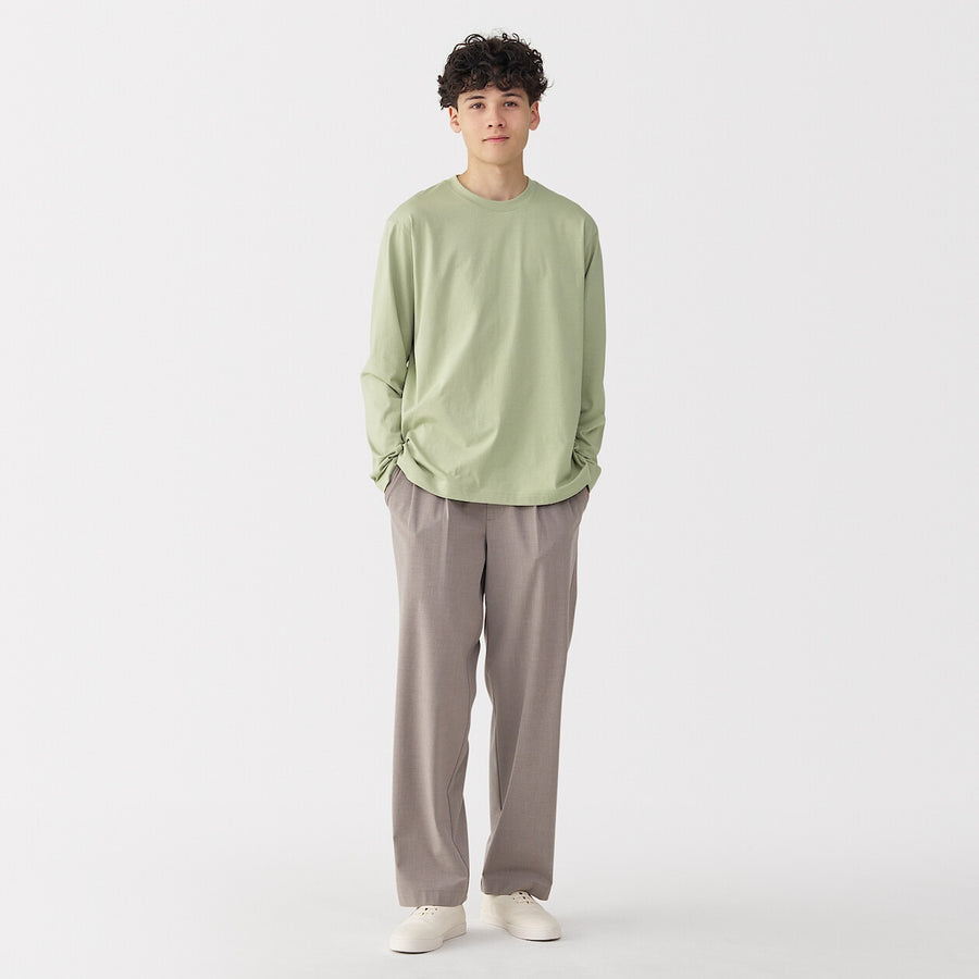 Jersey Crewneck Long Sleeve T-Shirt