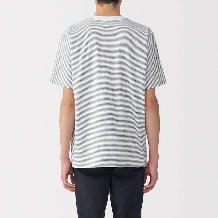 Men's Jersey Striped crewneck SS T-shirtWhite StripeXS