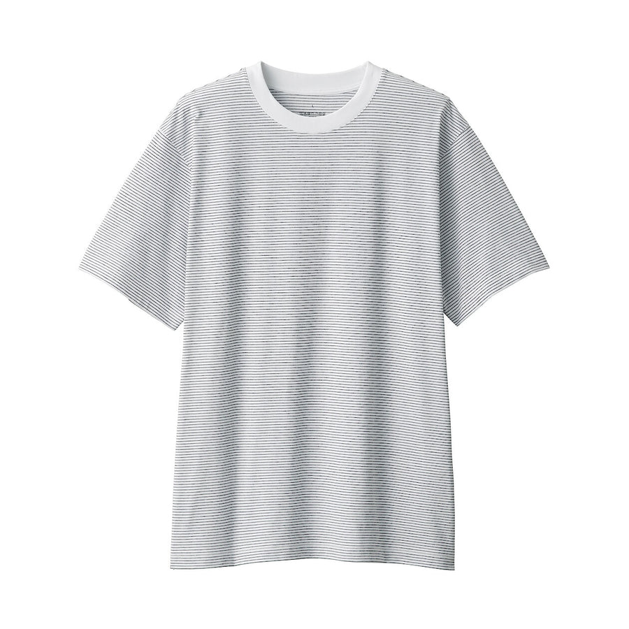 Men's Jersey Striped crewneck SS T-shirtWhite StripeXS