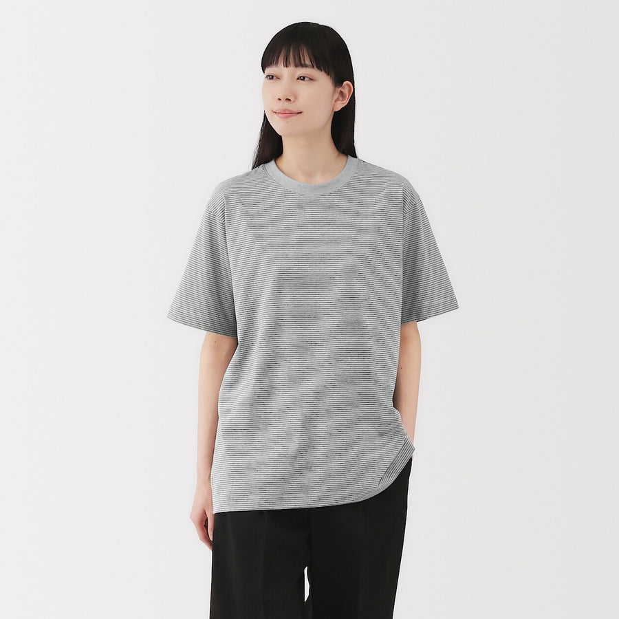 Men's Jersey Striped crewneck SS T-shirtWhite StripeXS