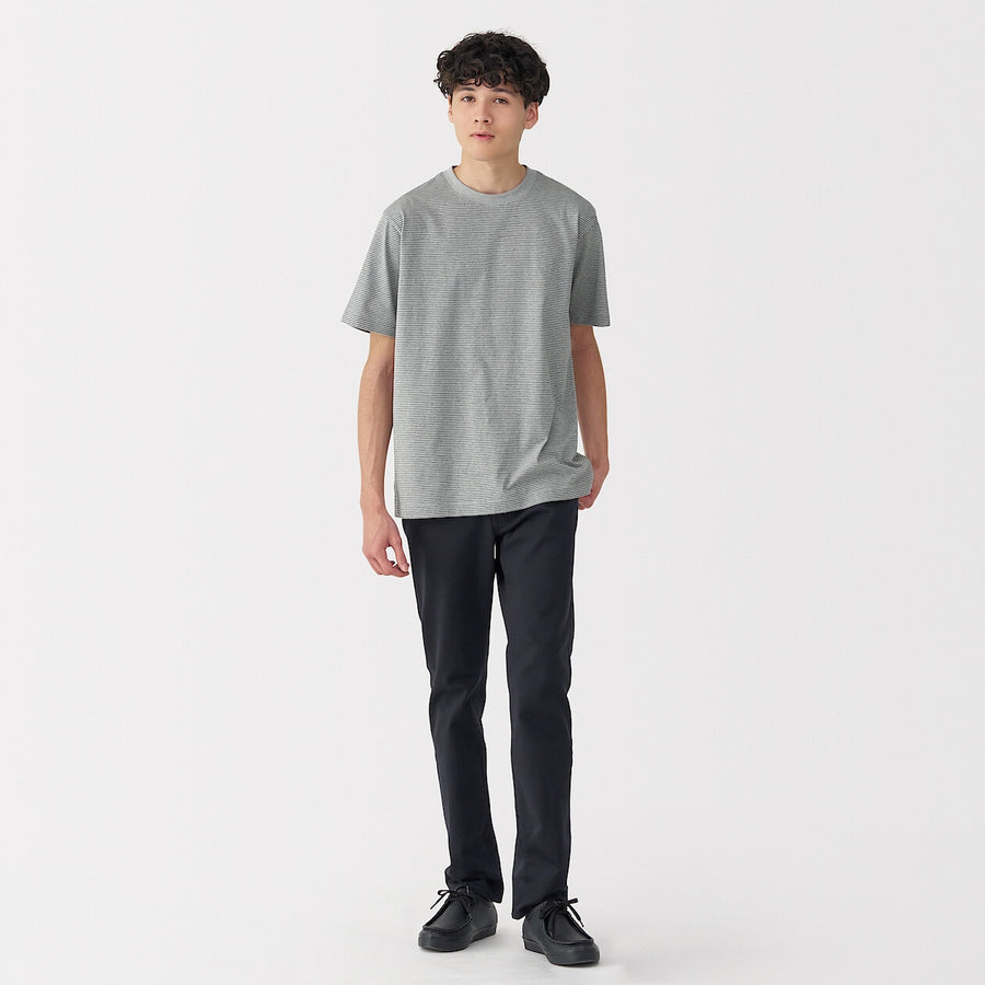 Men's Jersey Striped crewneck SS T-shirtWhite StripeXS