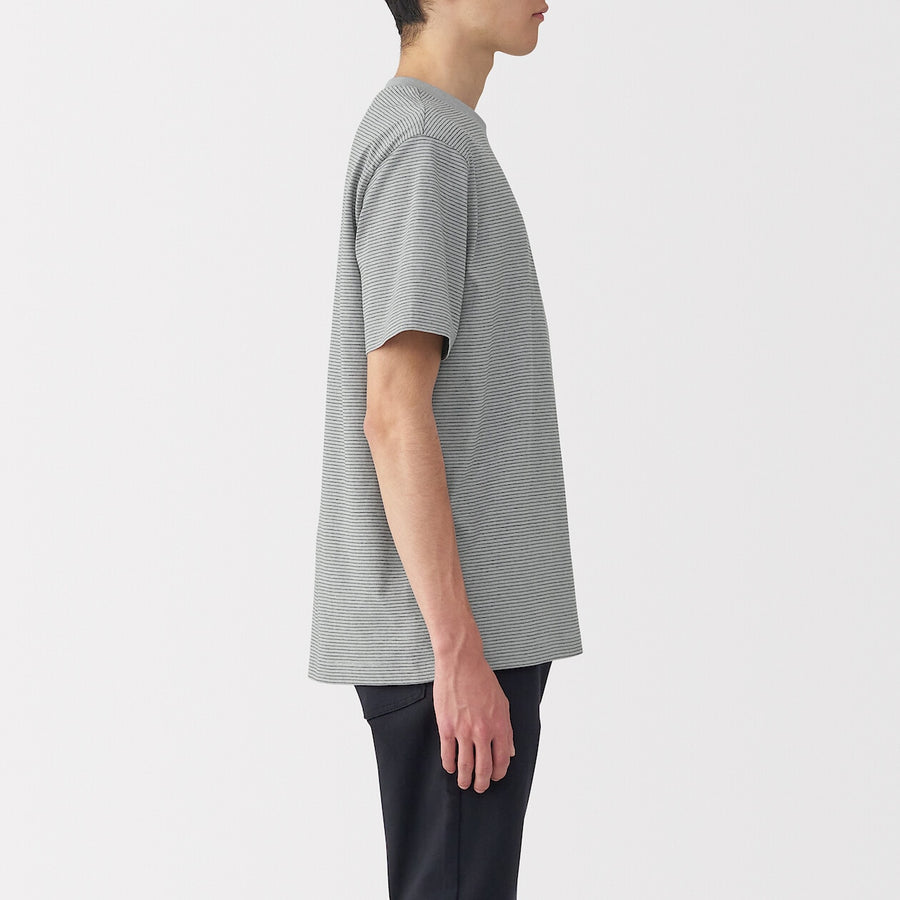 Men's Jersey Striped crewneck SS T-shirtWhite StripeXS