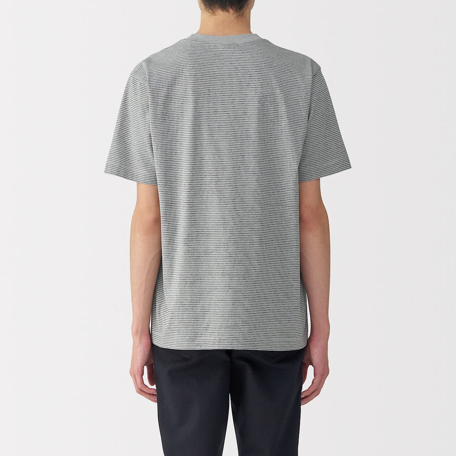 Men's Jersey Striped crewneck SS T-shirtWhite StripeXS