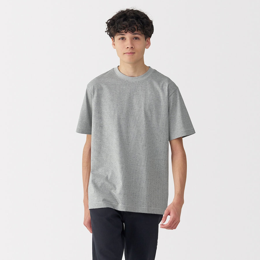 Men's Jersey Striped crewneck SS T-shirtWhite StripeXS