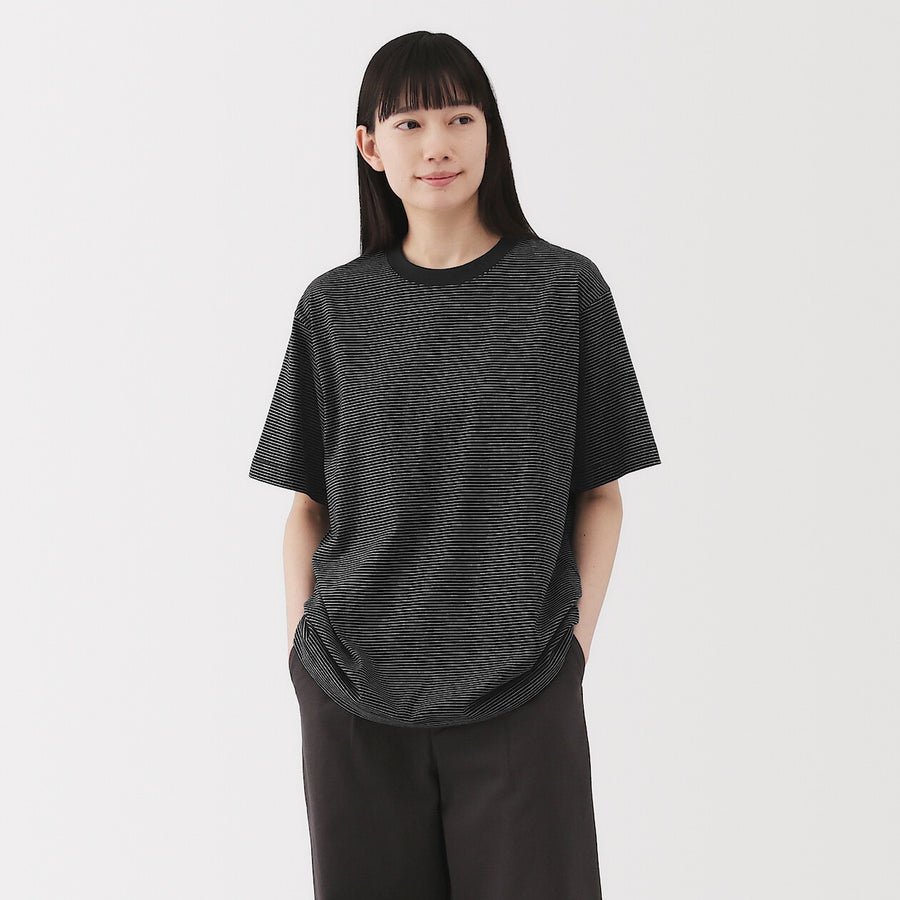 Men's Jersey Striped crewneck SS T-shirtWhite StripeXS