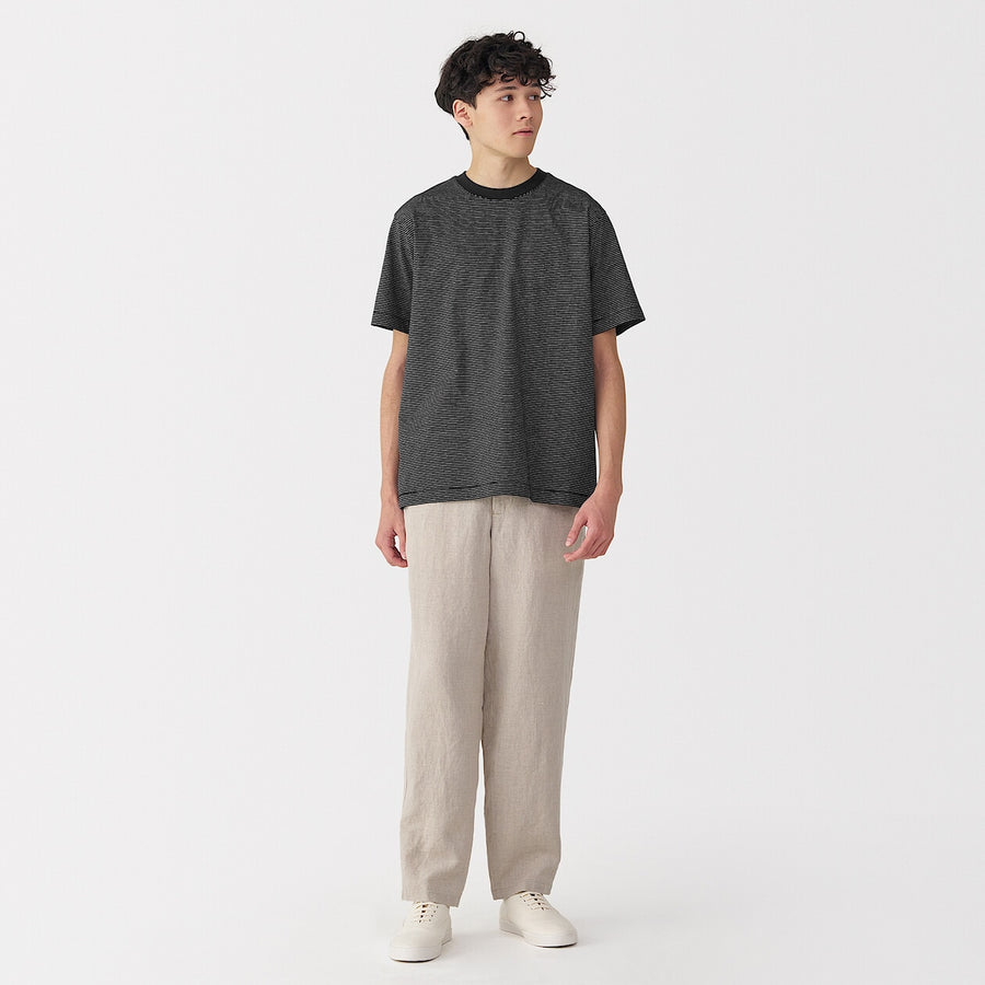 Men's Jersey Striped crewneck SS T-shirtWhite StripeXS