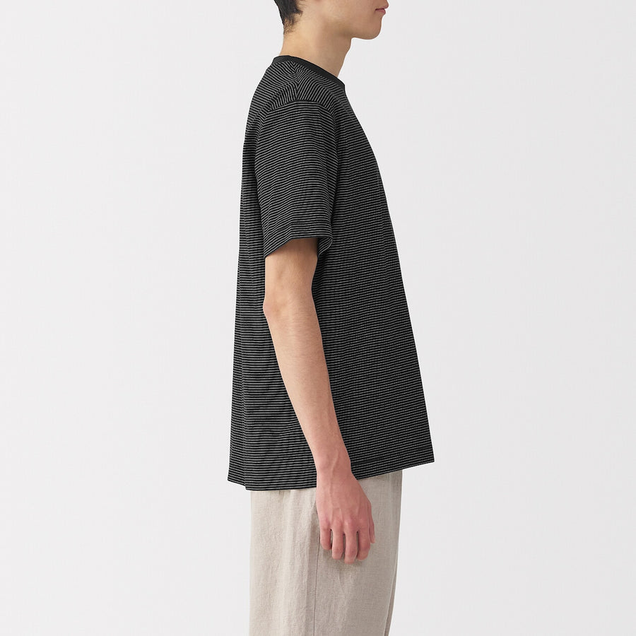 Men's Jersey Striped crewneck SS T-shirtWhite StripeXS