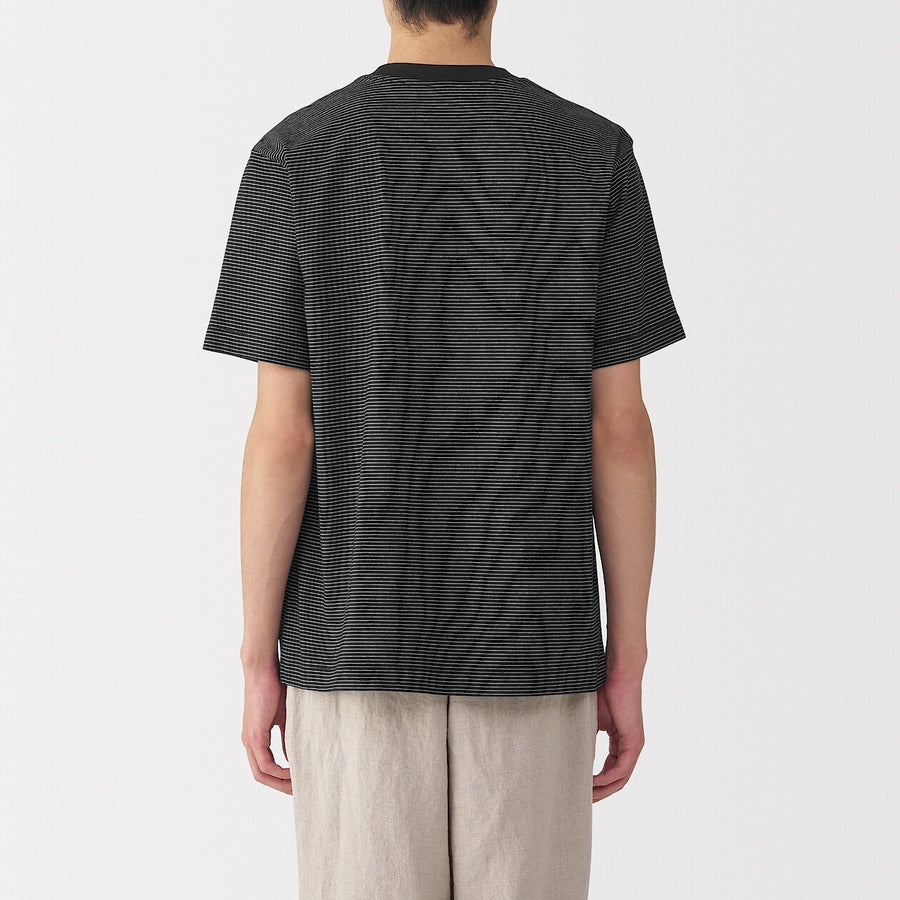 Men's Jersey Striped crewneck SS T-shirtWhite StripeXS