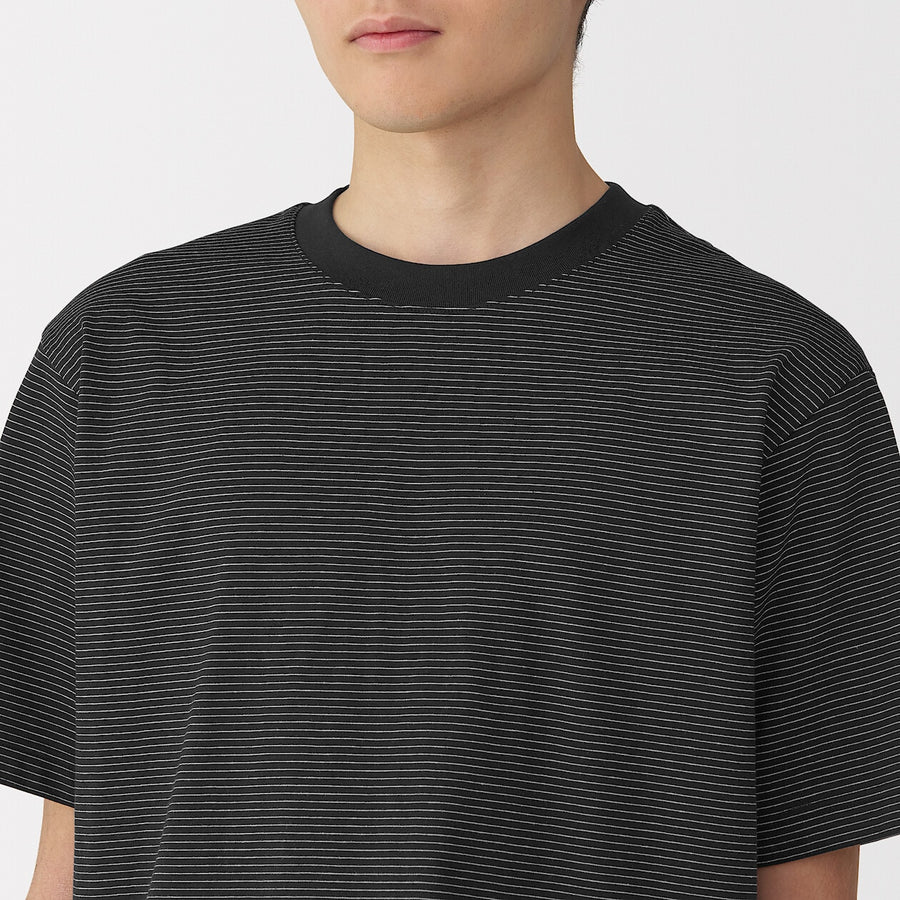 Men's Jersey Striped crewneck SS T-shirtWhite StripeXS
