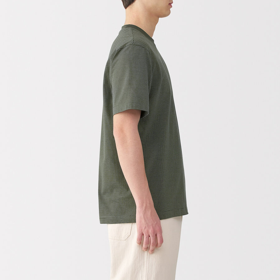Men's Jersey Striped crewneck SS T-shirtWhite StripeXS