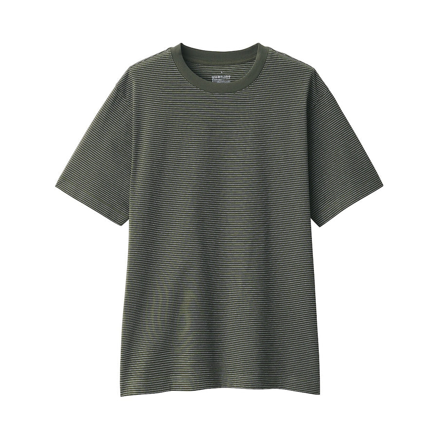 Men's Jersey Striped crewneck SS T-shirtWhite StripeXS