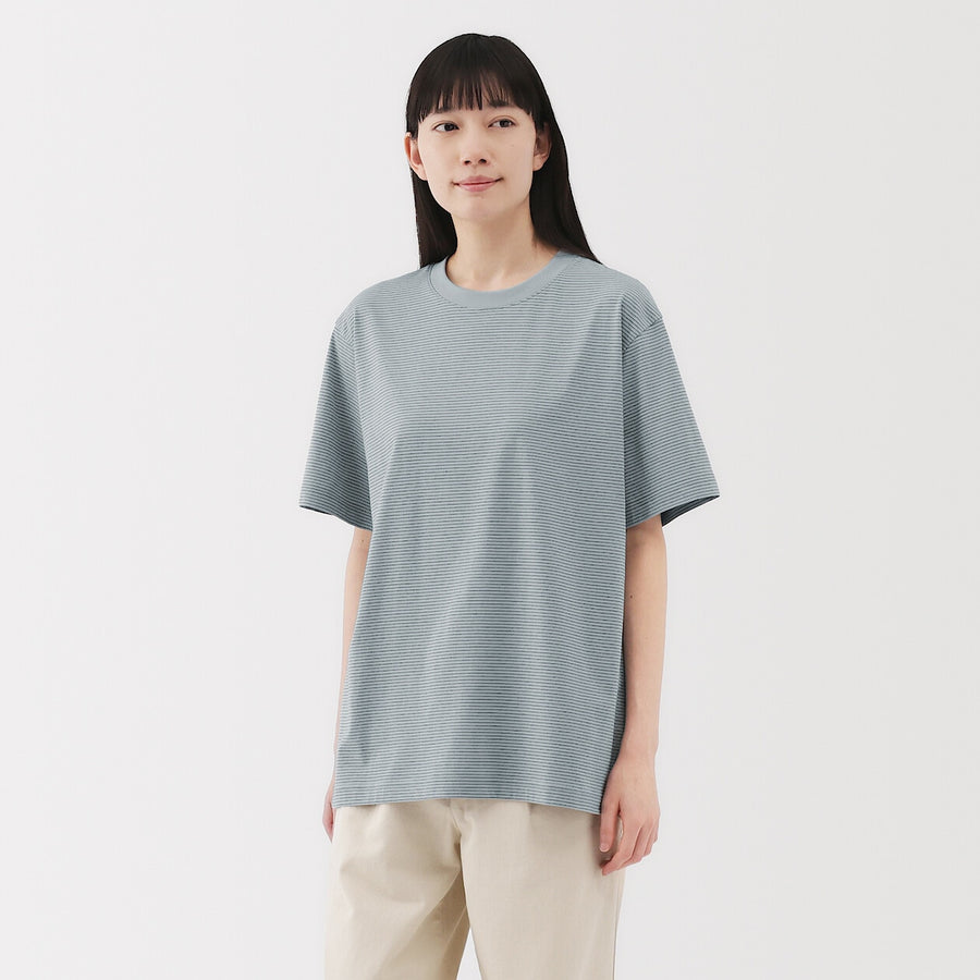 Men's Jersey Striped crewneck SS T-shirtWhite StripeXS