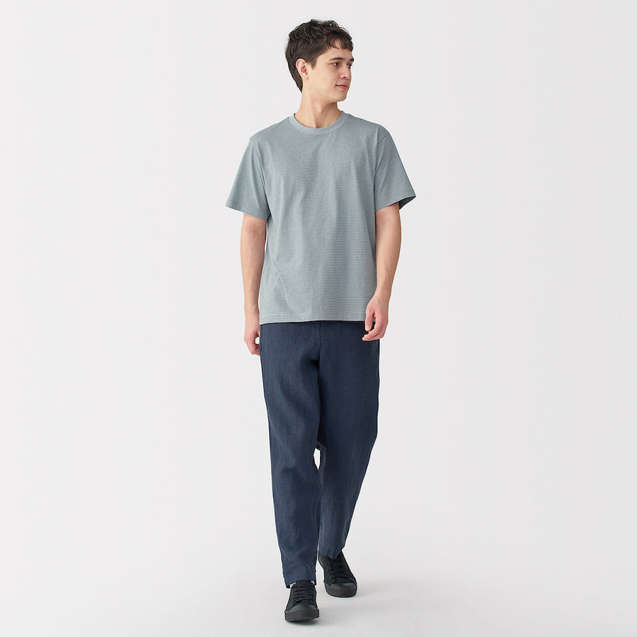 Men's Jersey Striped crewneck SS T-shirtWhite StripeXS
