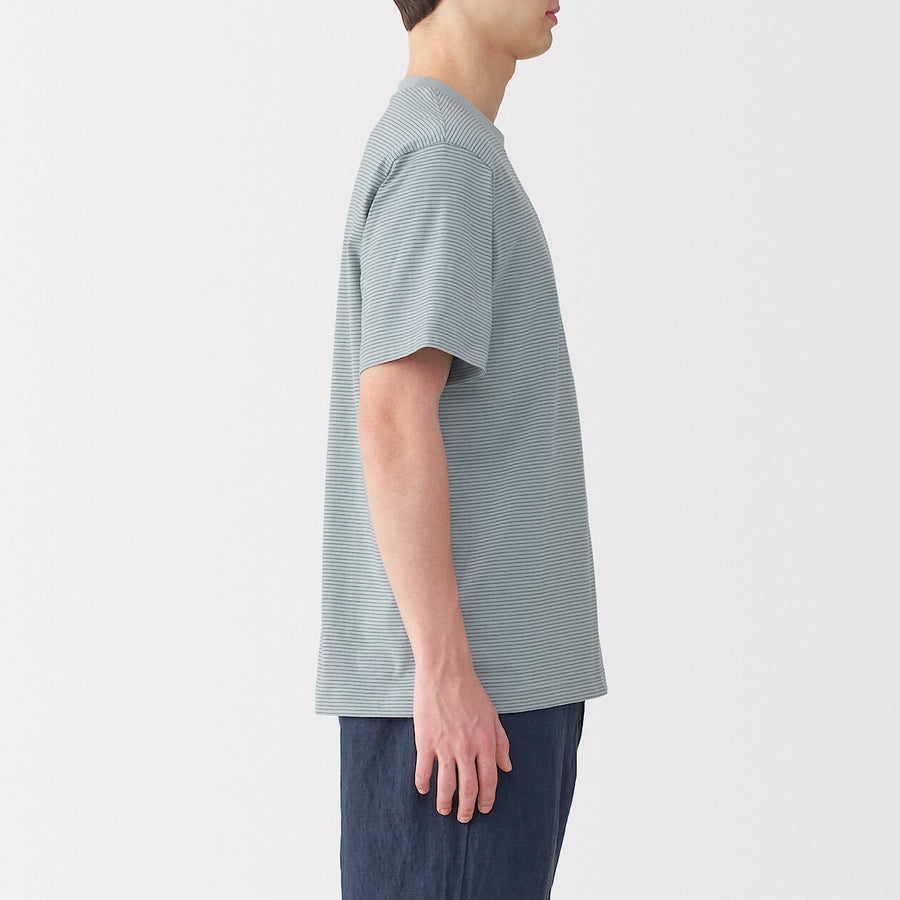 Men's Jersey Striped crewneck SS T-shirtWhite StripeXS