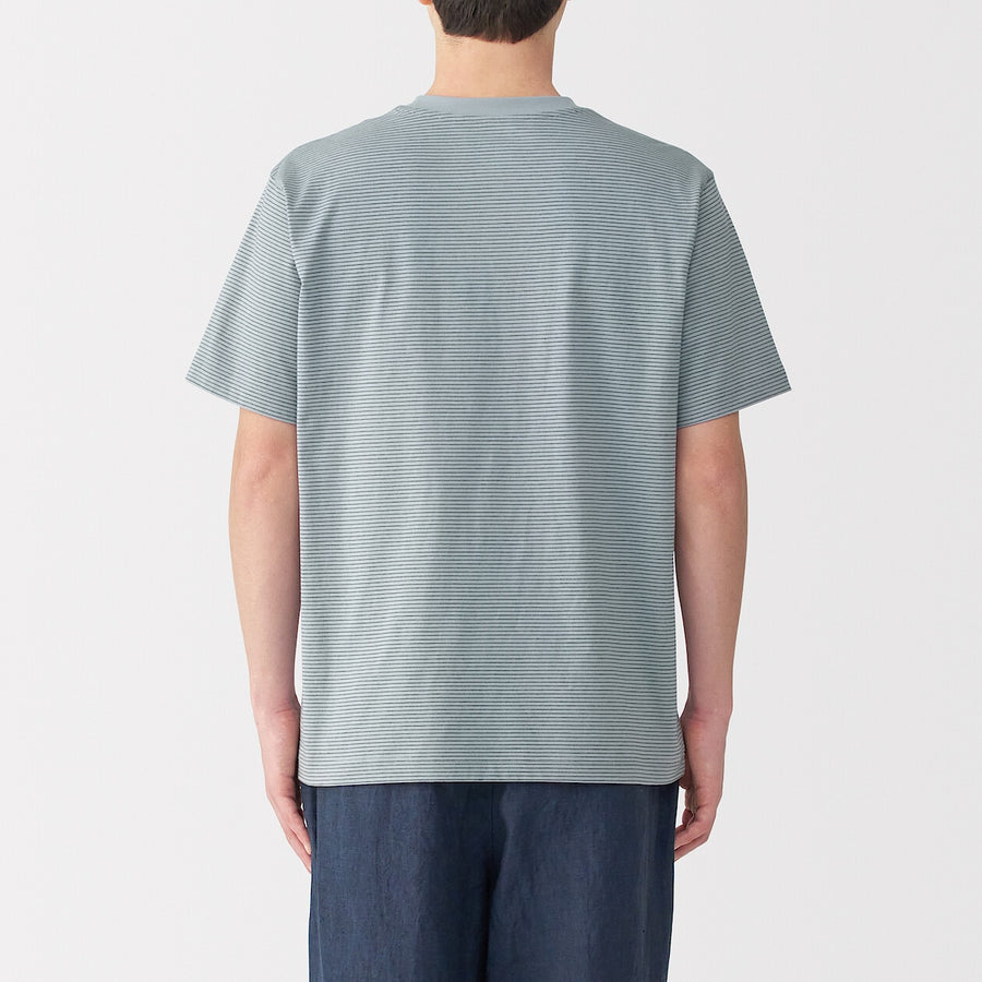 Men's Jersey Striped crewneck SS T-shirtWhite StripeXS
