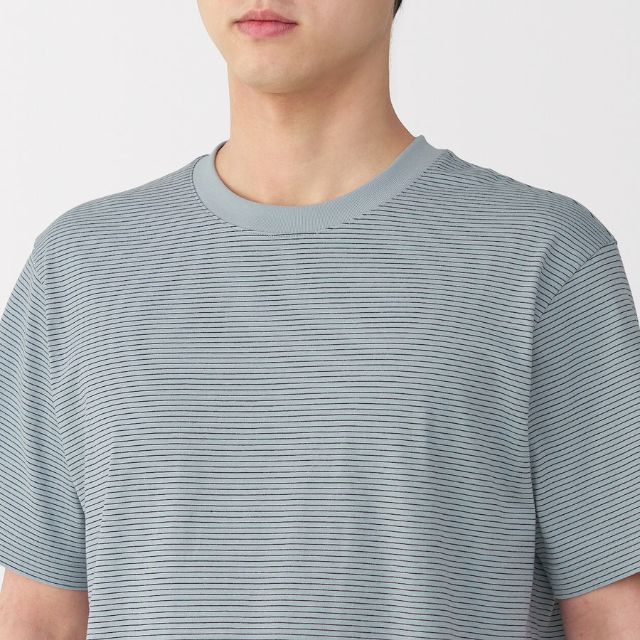 Men's Jersey Striped crewneck SS T-shirtWhite StripeXS