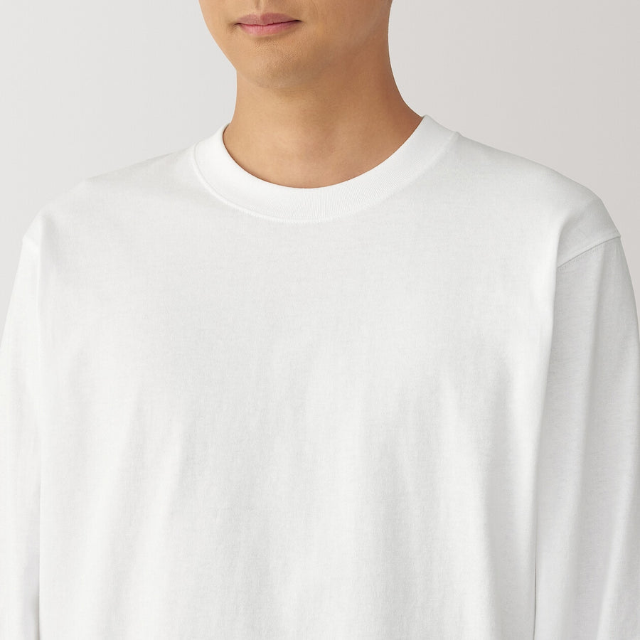 M's Washed heavyweight crewneck L/Slv T-shirtWhiteXS