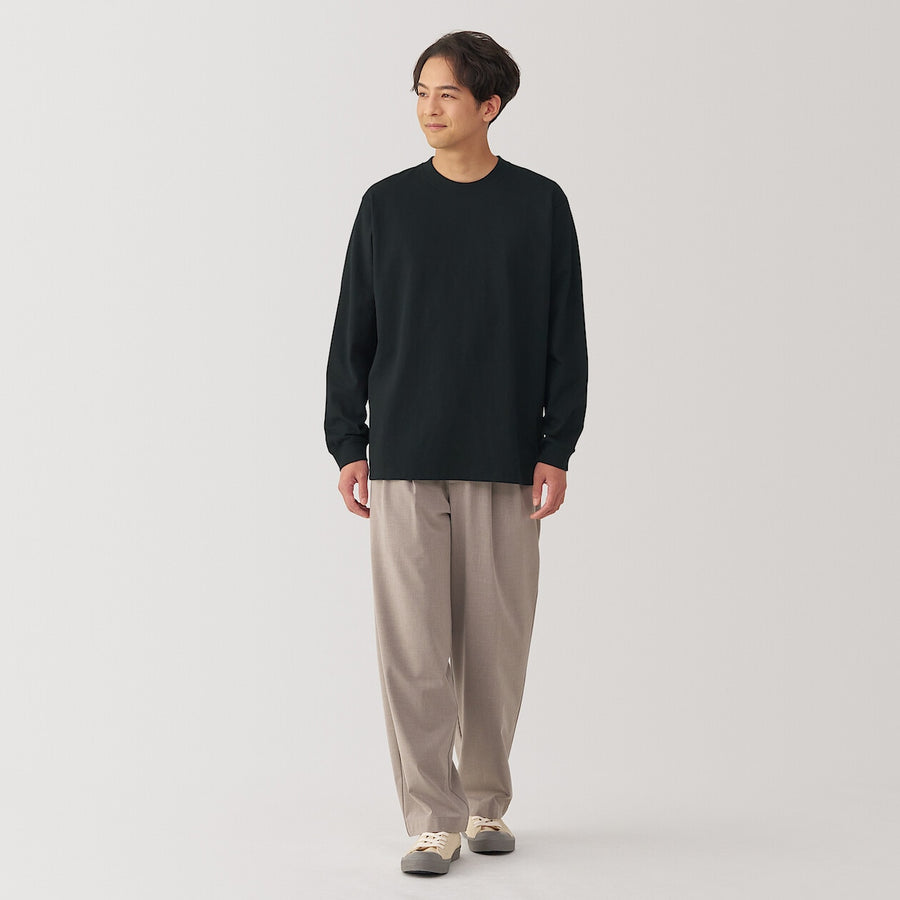 M's Washed heavyweight crewneck L/Slv T-shirtWhiteXS