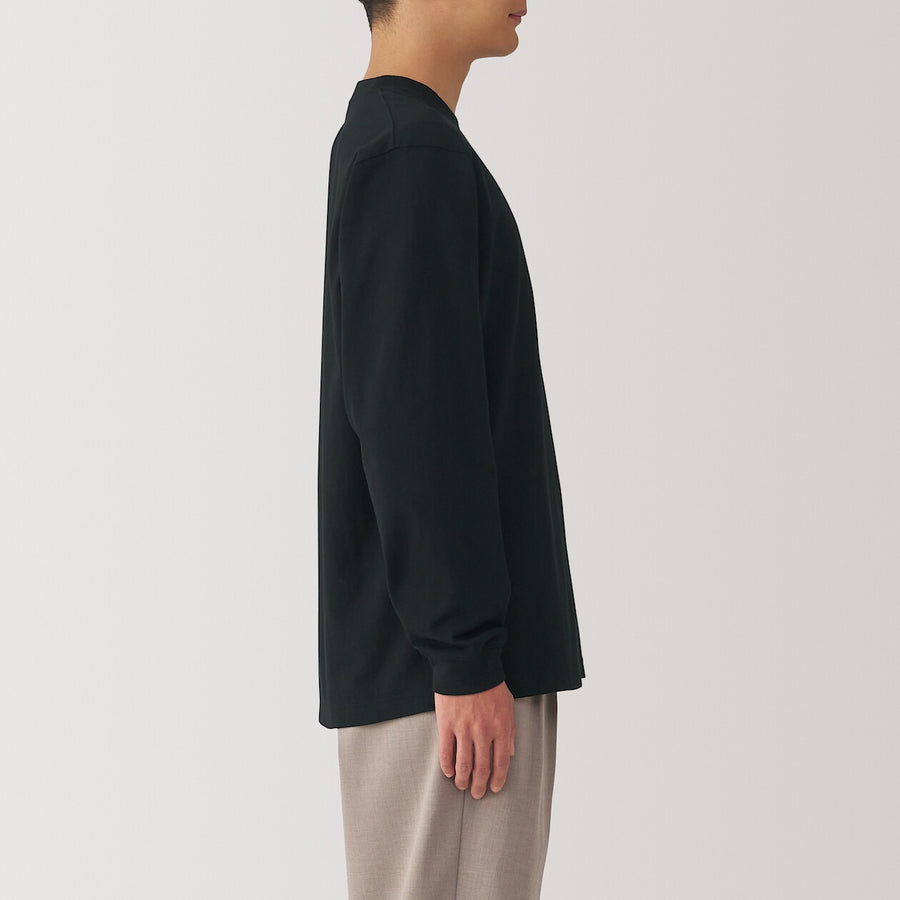 M's Washed heavyweight crewneck L/Slv T-shirtWhiteXS