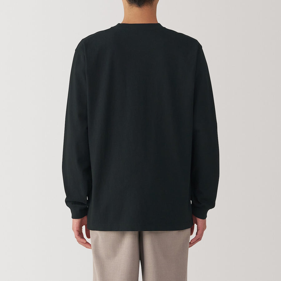 M's Washed heavyweight crewneck L/Slv T-shirtWhiteXS