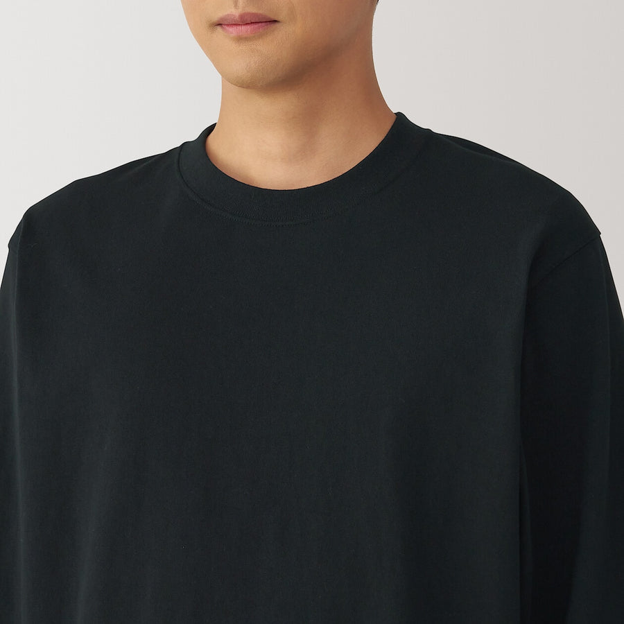 M's Washed heavyweight crewneck L/Slv T-shirtWhiteXS