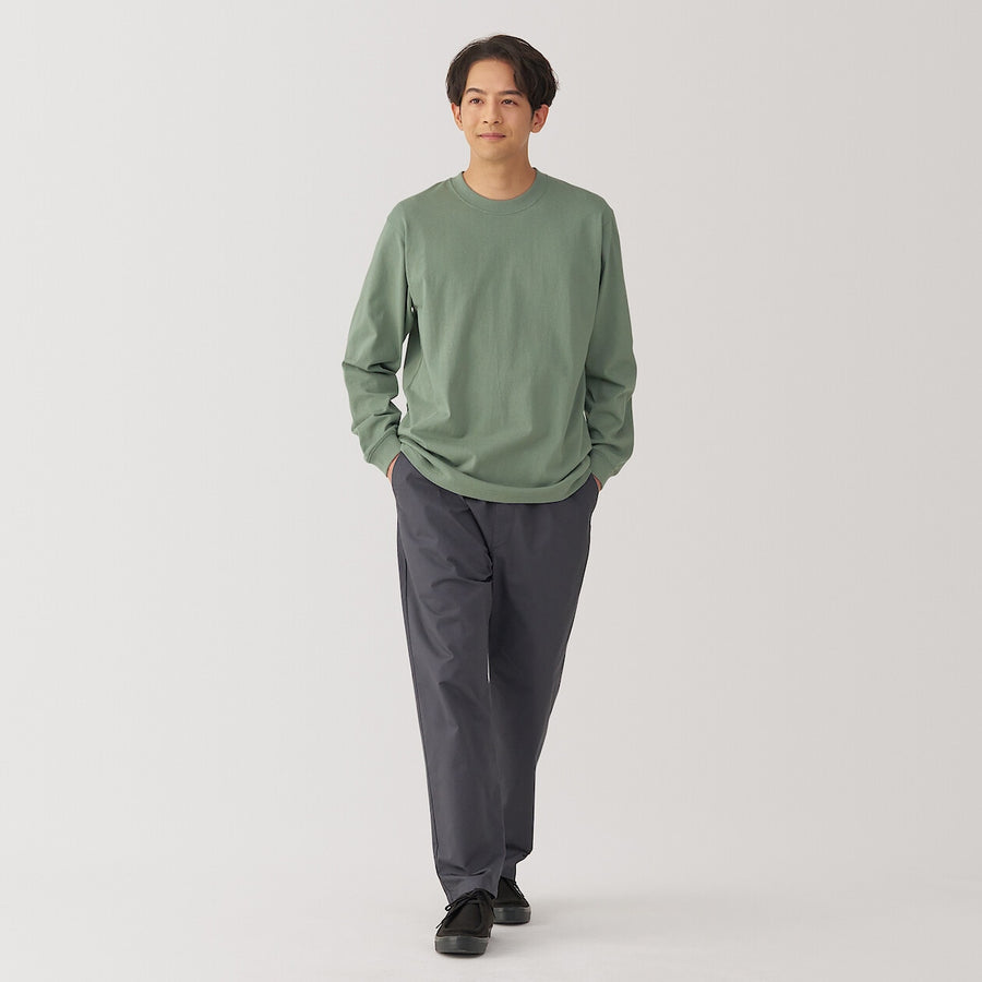 M's Washed heavyweight crewneck L/Slv T-shirtWhiteXS