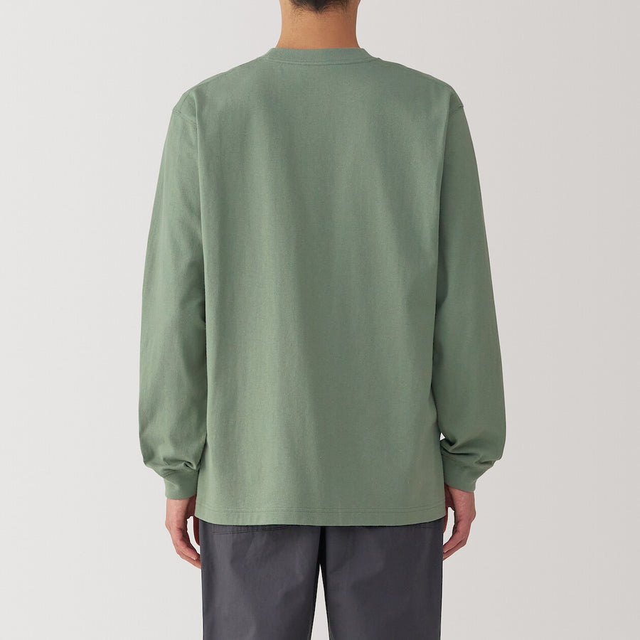 M's Washed heavyweight crewneck L/Slv T-shirtWhiteXS