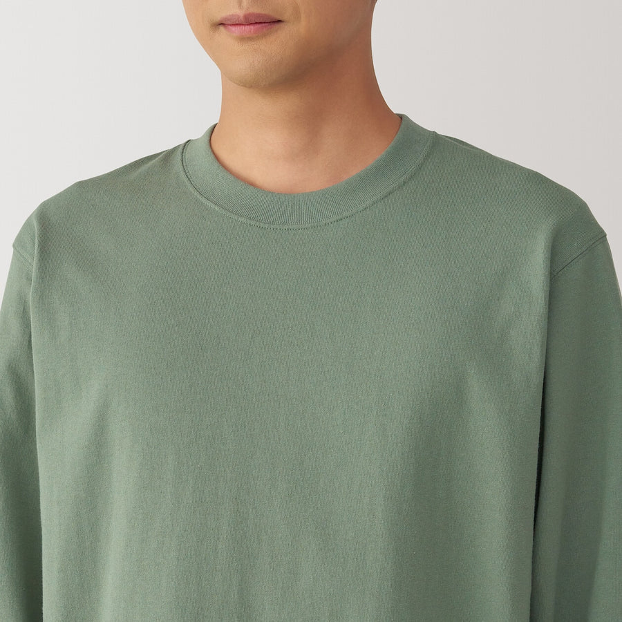 M's Washed heavyweight crewneck L/Slv T-shirtWhiteXS