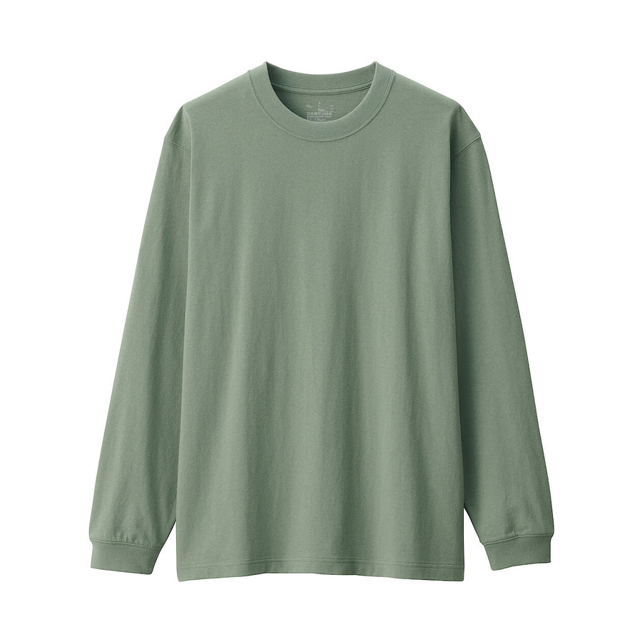 M's Washed heavyweight crewneck L/Slv T-shirtWhiteXS