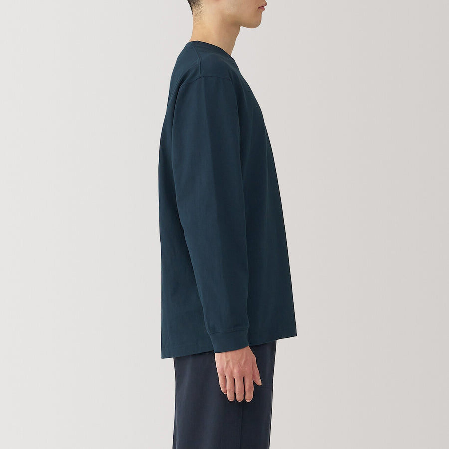 M's Washed heavyweight crewneck L/Slv T-shirtWhiteXS