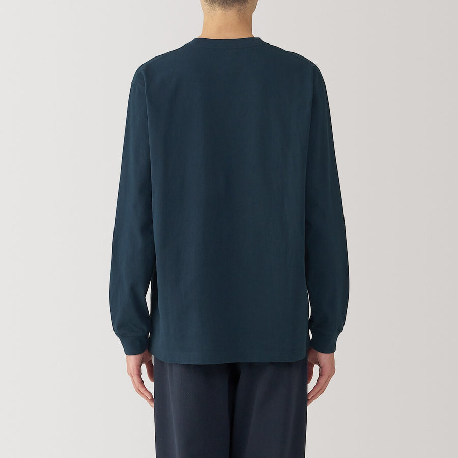 M's Washed heavyweight crewneck L/Slv T-shirtWhiteXS