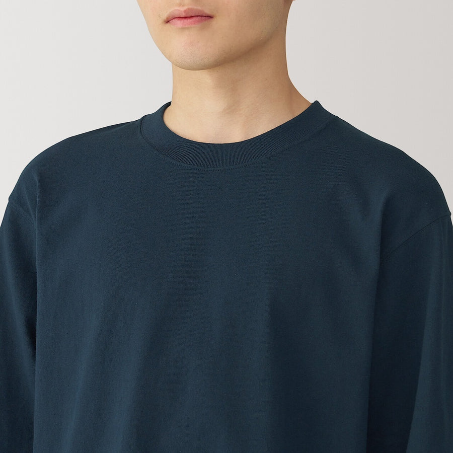 M's Washed heavyweight crewneck L/Slv T-shirtWhiteXS