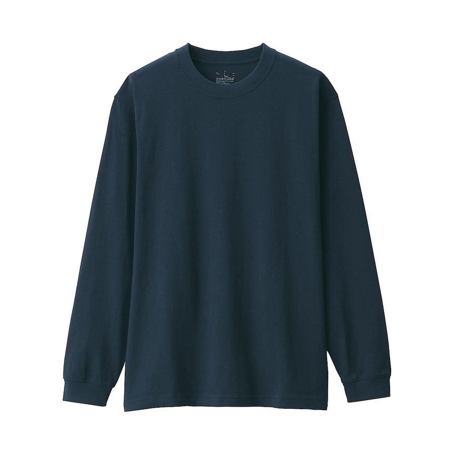 M's Washed heavyweight crewneck L/Slv T-shirtWhiteXS