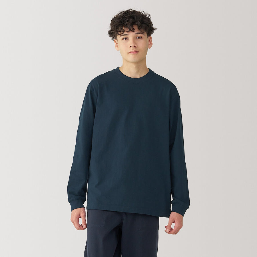 M's Washed heavyweight crewneck L/Slv T-shirtWhiteXS