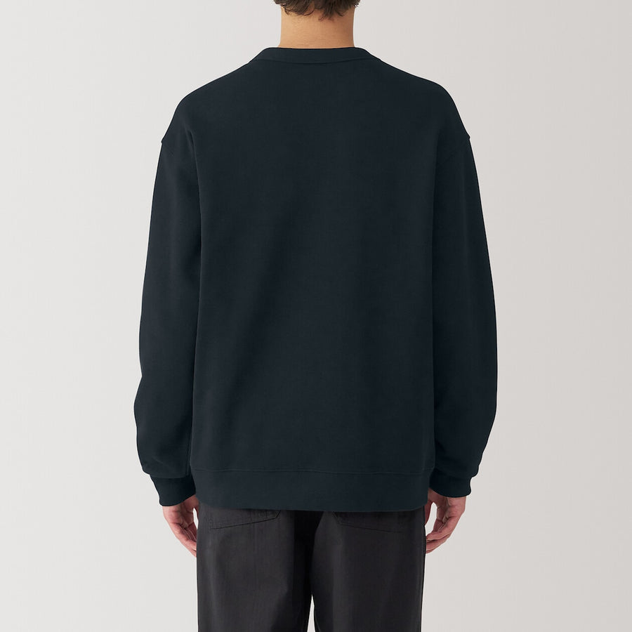 Men's Double knitted V neck cardigan BlackXS
