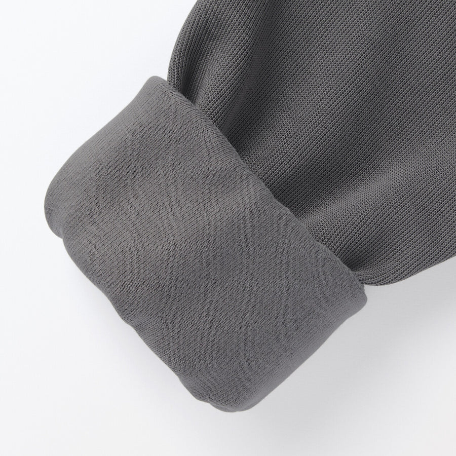 Men's Double knitted crew neck pullover Light greyXS
