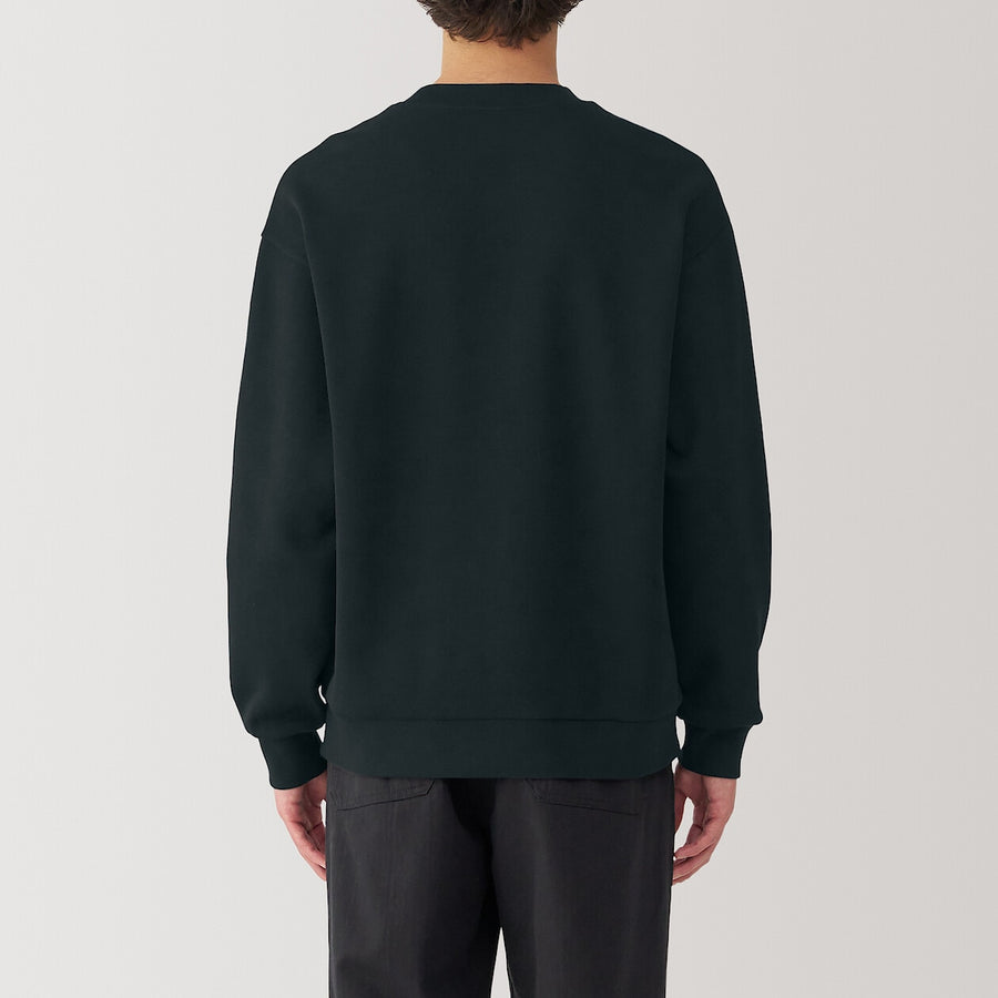 Men's Double knitted crew neck pullover Light greyXS