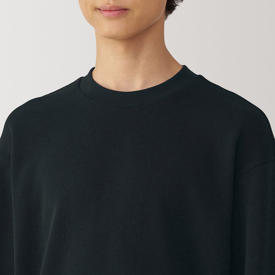 Men's Double knitted crew neck pullover Light greyXS