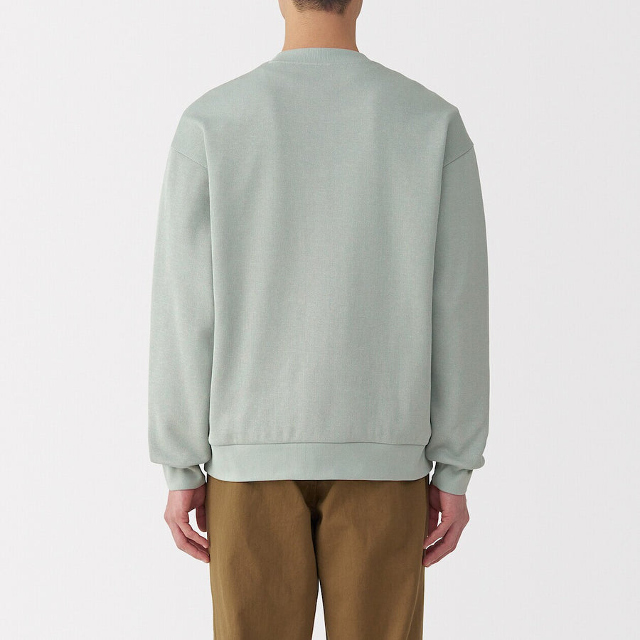 Men's Double knitted crew neck pullover Light greyXS