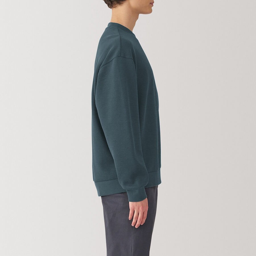 Men's Double knitted crew neck pullover Light greyXS