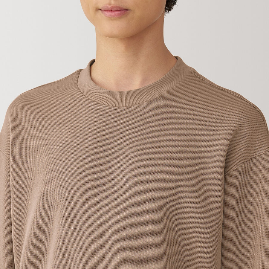 Men's Double knitted crew neck pullover Light greyXS
