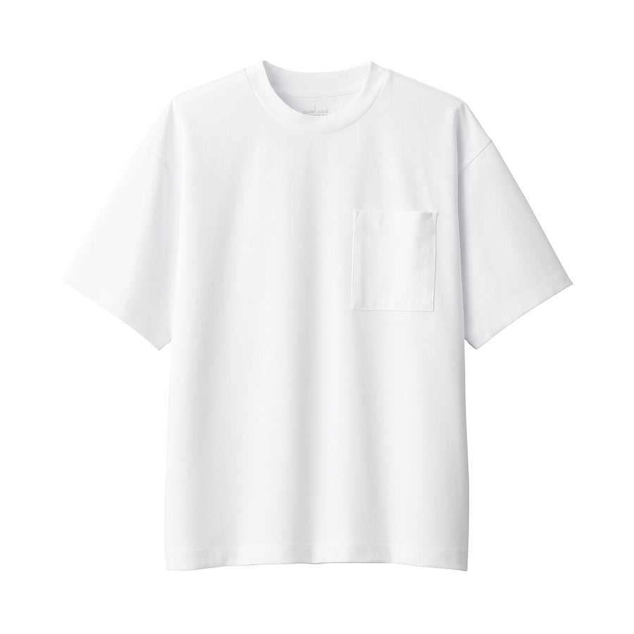 M's Cool touch wide-fit S/Slv T-shirtWhiteXS